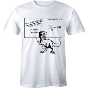 Velociraptor Dinosaur Physics Math Formula T-shirt